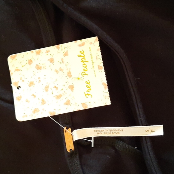 Free people little black draped dress small NWT *S - Picture 8 of 9